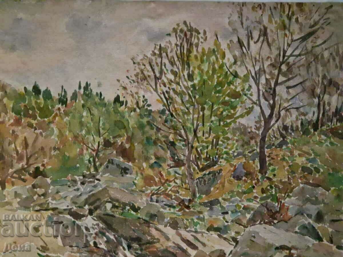 Grigor Naydenov watercolor 1960. with price 500.00 BGN | € 255.65 Grigor Naydenov watercolor 1960. with price 500.00 BGN | € 255.65