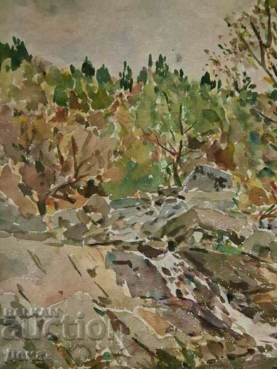 Grigor Naydenov watercolor 1960. - 5