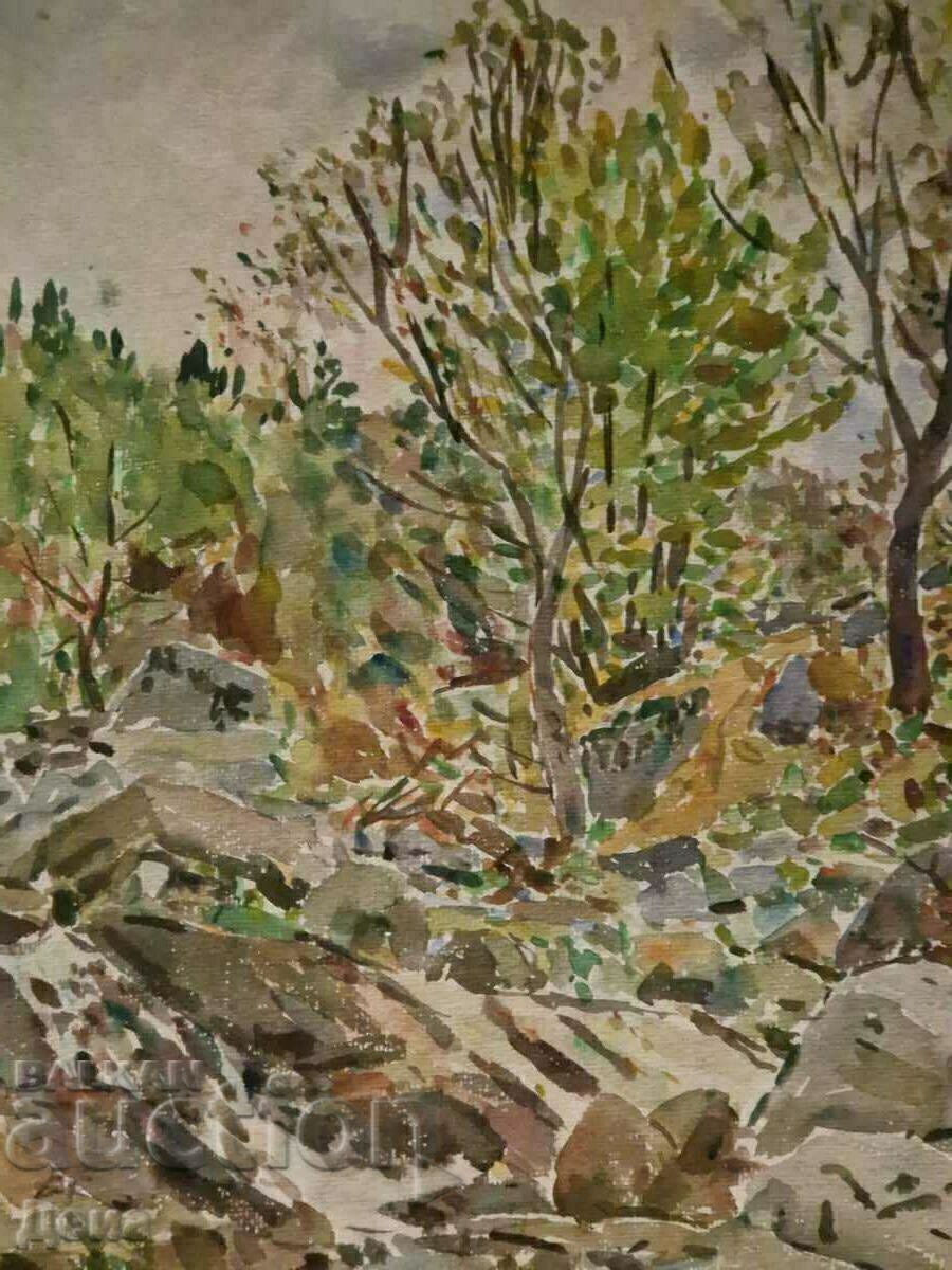 Grigor Naydenov watercolor 1960. - 6