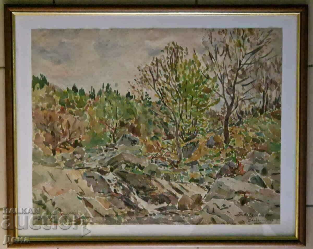 Grigor Naydenov watercolor 1960.