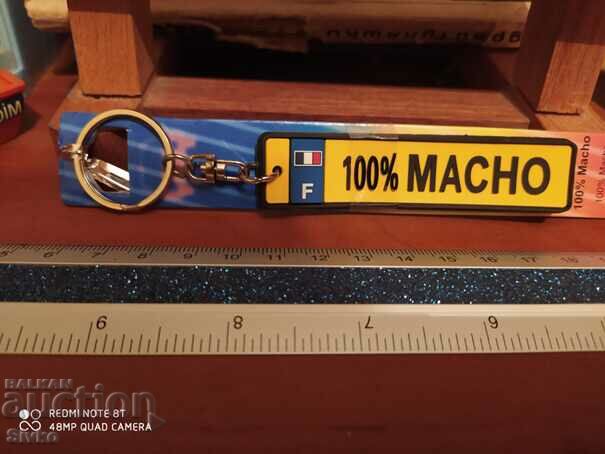 100% macho keychain - 1