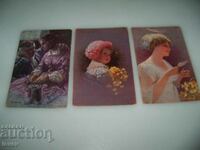 Three old romantic cards