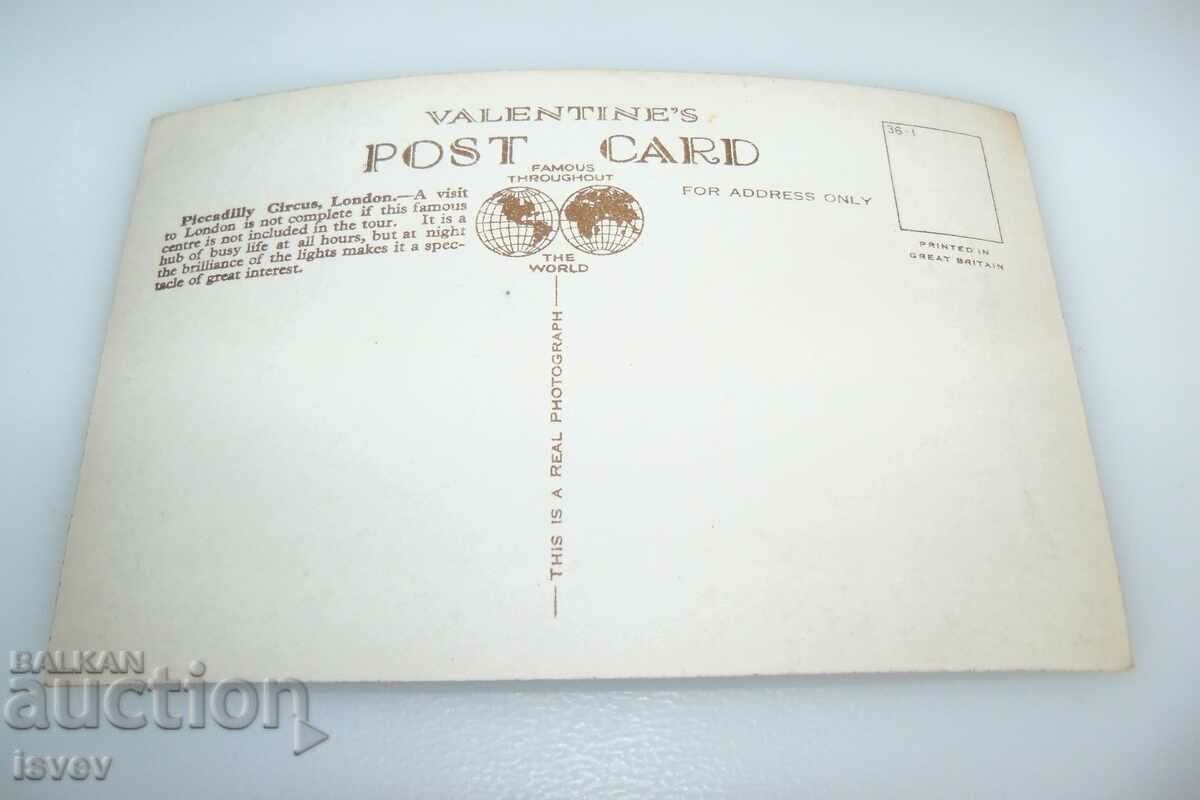 Auction Old postcard Piccadilly Square London Auction Old postcard Piccadilly Square London