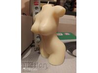 Candle handmade naked female body