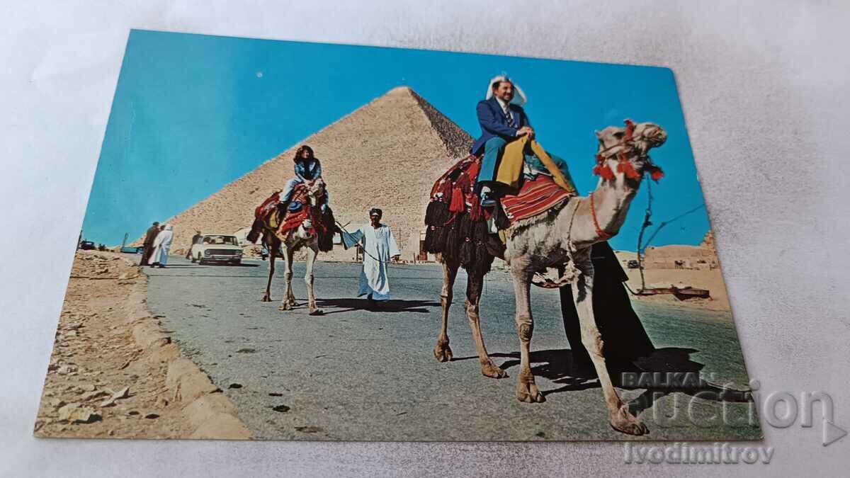 Καρτ ποστάλ Γκίζα Η μεγαλύτερη πυραμίδα στη Γκίζα