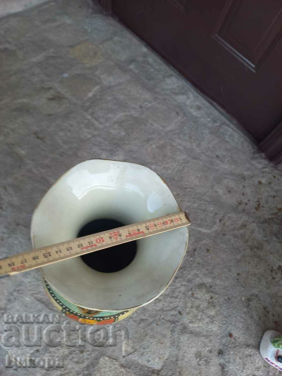 LARGE SATSUMA PORCELAIN VASE - 5