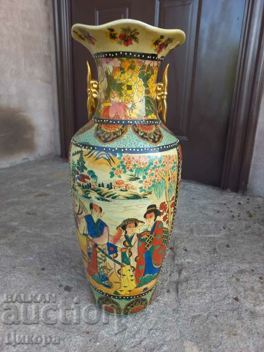 LARGE SATSUMA PORCELAIN VASE