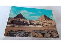 Carte poștală Giza Sfinxul și piramidele