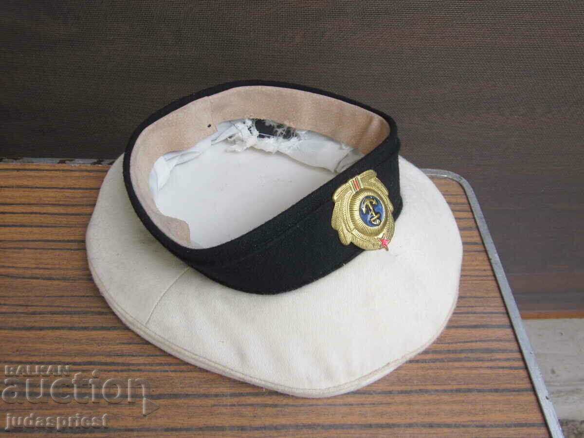 Δημοπρασία θαλάσσιο καπέλο αξιωματικού ζωοτροφών του βουλγαρικού ναυτικού Δημοπρασία θαλάσσιο καπέλο αξιωματικού ζωοτροφών του βουλγαρικού ναυτικού