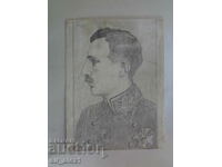 Old portrait of Tsar Boris - pencil drawing 24x18 cm.