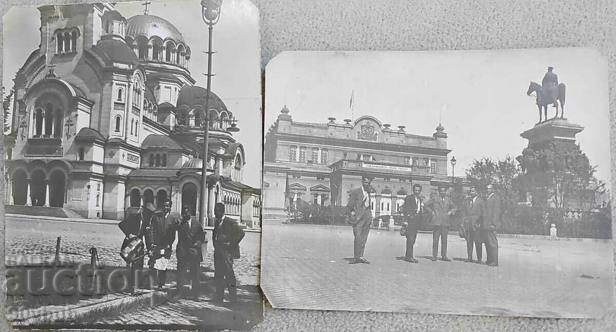 Regatul Bulgariei fotografii vechi 2 buc. Sofia anii 1920