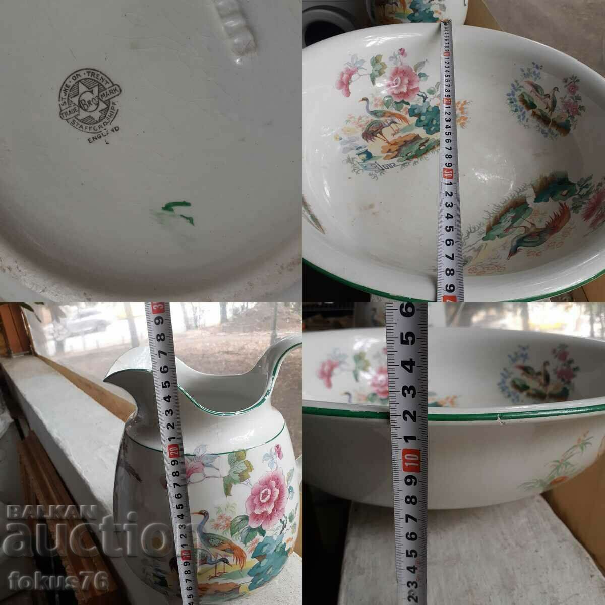 Grimwade Bros - Staffordshire Large Porcelain Basin Jugs - 7 Grimwade Bros - Staffordshire Large Porcelain Basin Jugs - 7