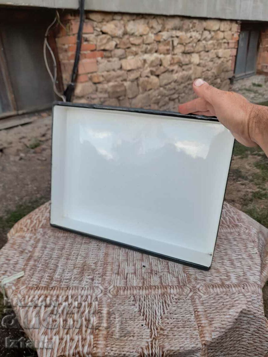 Old enameled tray, pan - 5 Old enameled tray, pan - 5