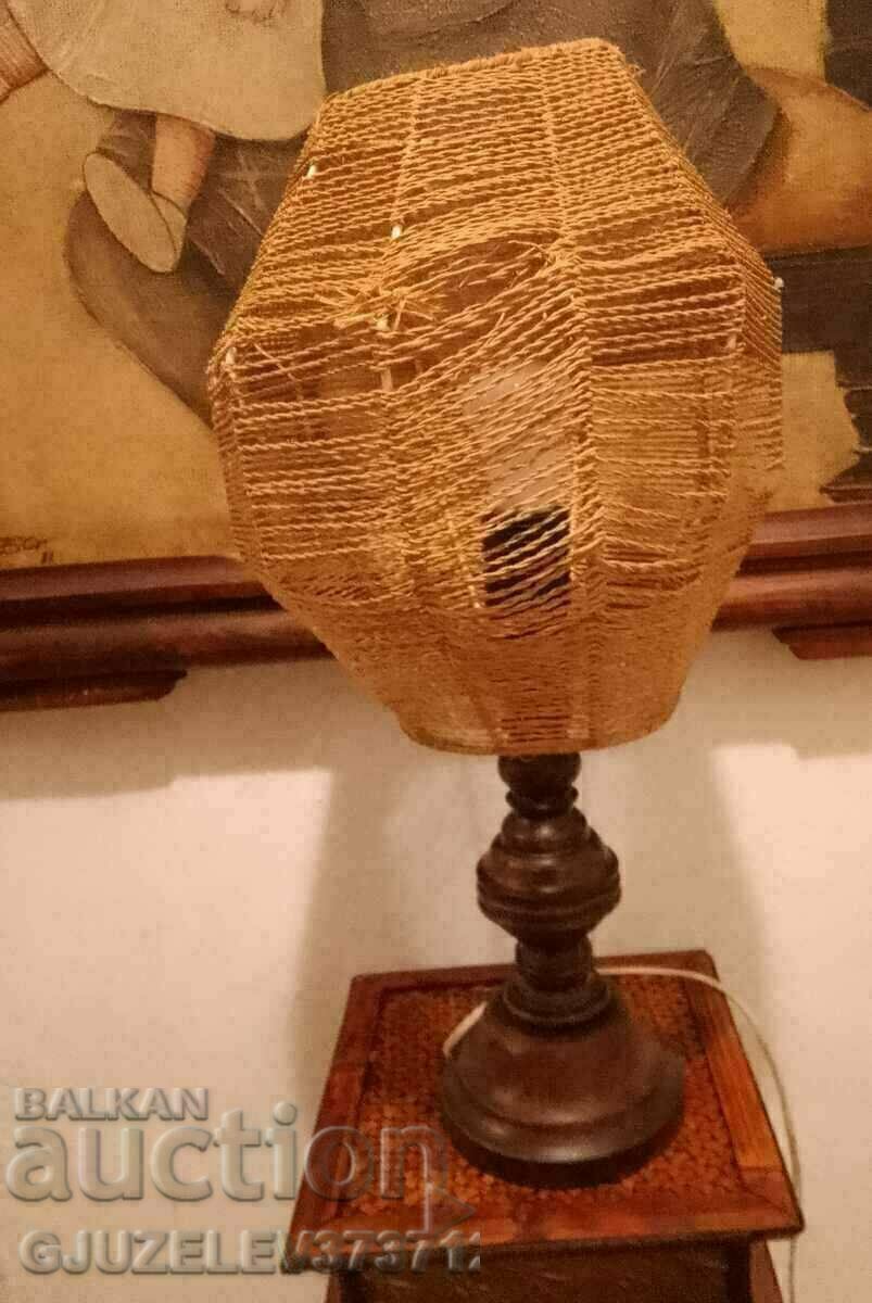 Auction  old lamp wood and twine