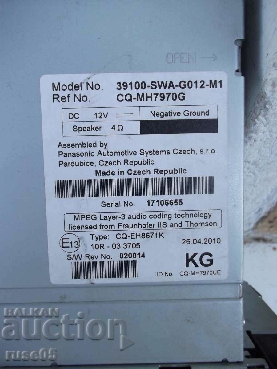 Licitație Radio CD "39100-SWA-G012-M1" pentru lucru auto Licitație Radio CD "39100-SWA-G012-M1" pentru lucru auto