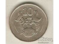 +Cyprus 10 cents 1993