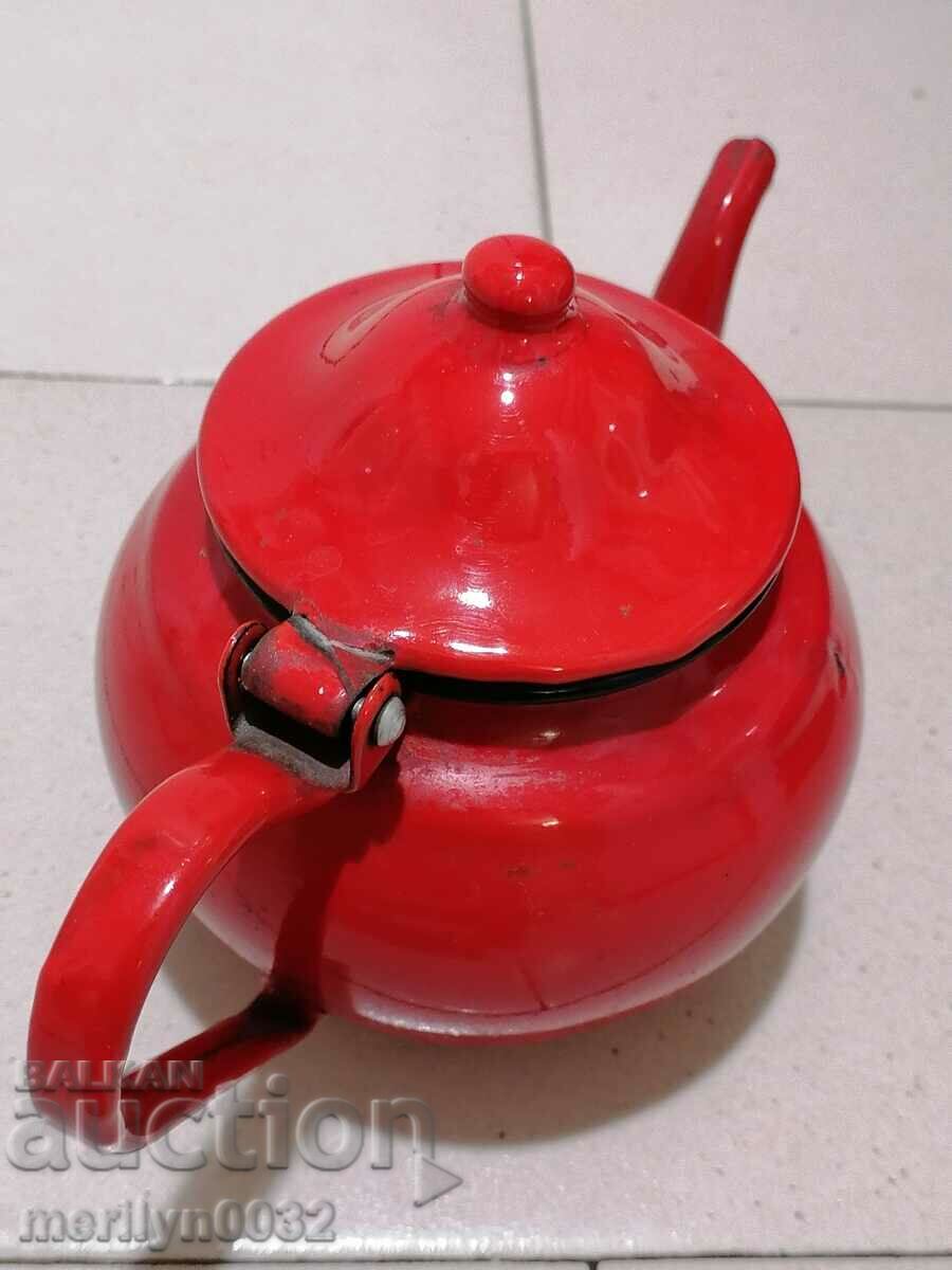 Enamel teapot, enamel bowl with price 36.00 BGN | € 18.41 Enamel teapot, enamel bowl with price 36.00 BGN | € 18.41