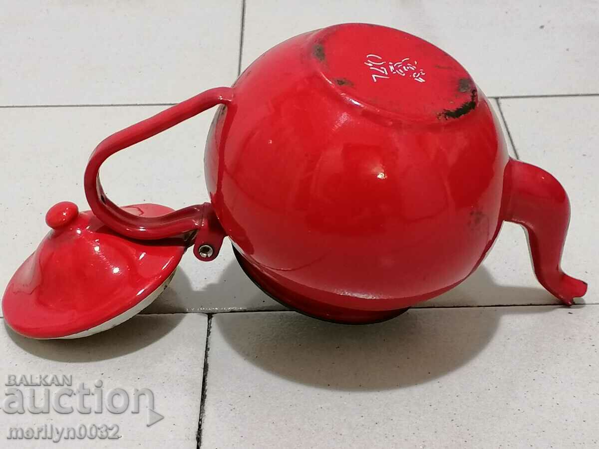 Enamel teapot, enamel bowl - 6 Enamel teapot, enamel bowl - 6