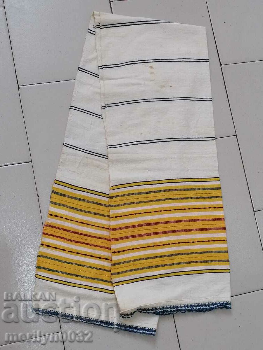 Vintage Handwoven Lace Crochet Medallion Towel, - 5