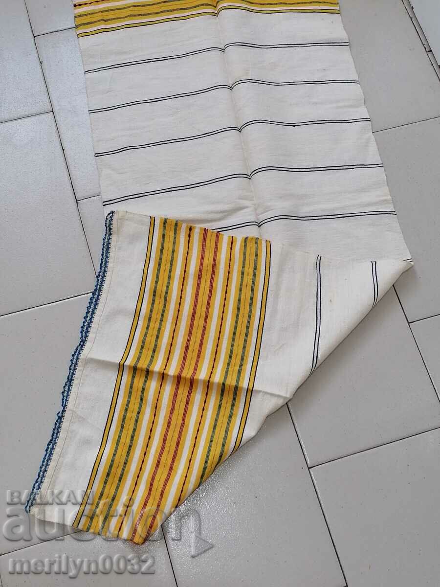 Vintage Handwoven Lace Crochet Medallion Towel, - 6