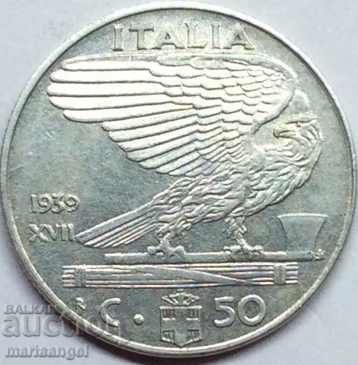 50 centesimi 1939 Italy Victor Emmanuel III