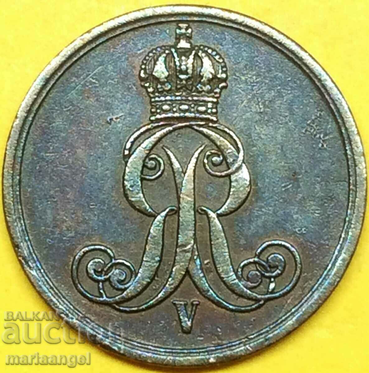 1 pfennig 1860 Germania Hanovra