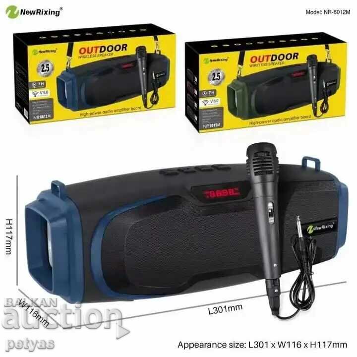Auction  Powerful mini VT speaker with microphone NEWRIXING NR-6012M