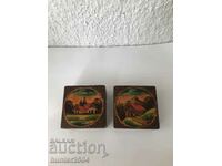 Boxes-drawing and pyrography-2 pcs
