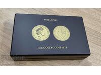 κουτί πολυτελείας για 2 χρυσά νομίσματα 1 ουγκιά. ΒΡΕΤΑΝΙΑ 2023