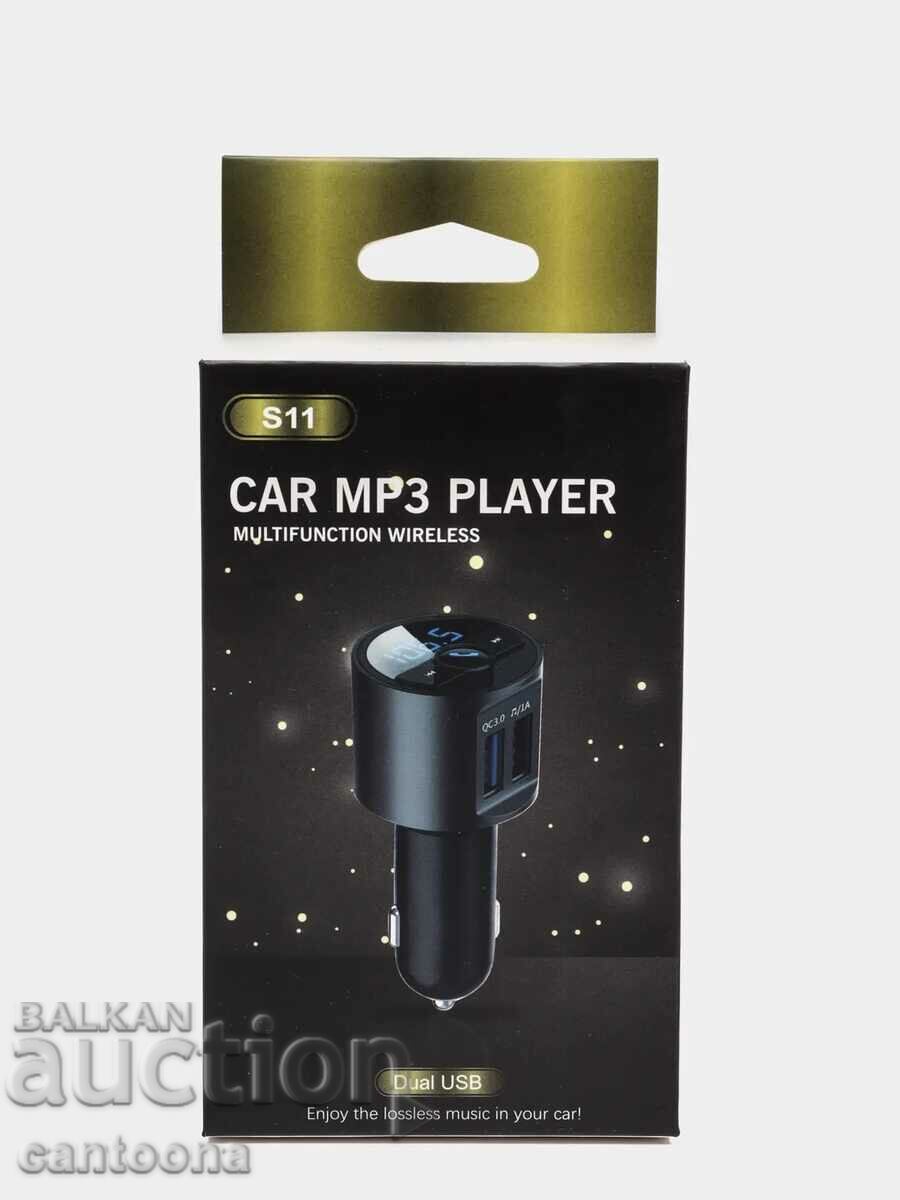 S11 CAR Bluetooth FM πομπός - 3,1 A, βολτόμετρο, 2 x USB