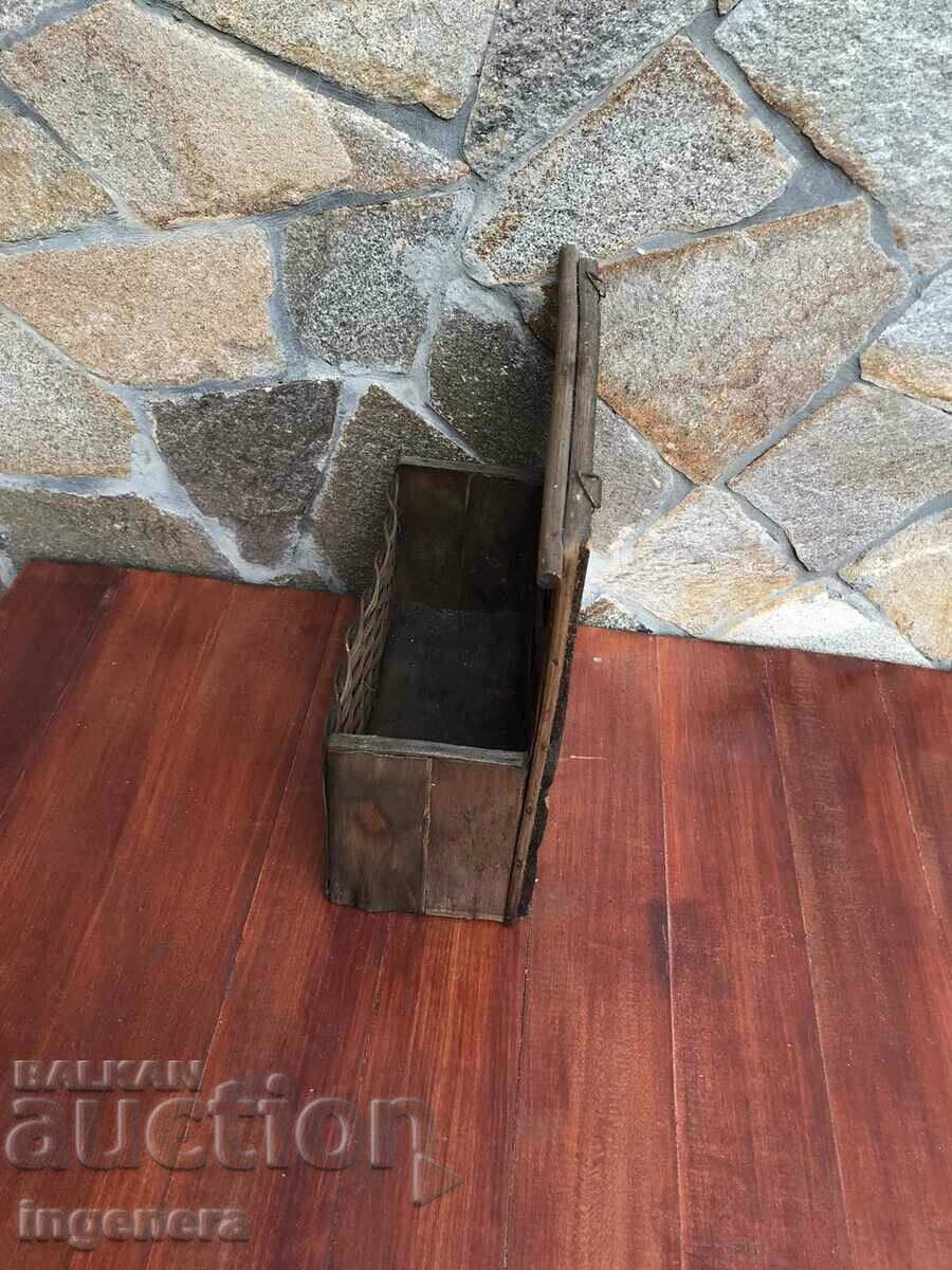 WICKED BASKET BOX WALL MEDICINE BOX WOOD - 6