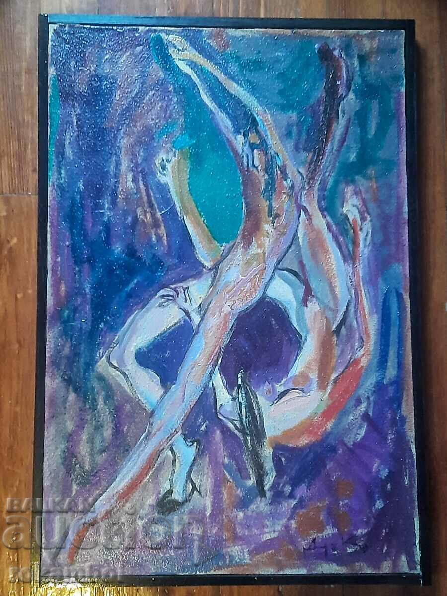 Oil painting on canvas Dimitar Kirov "Flying"