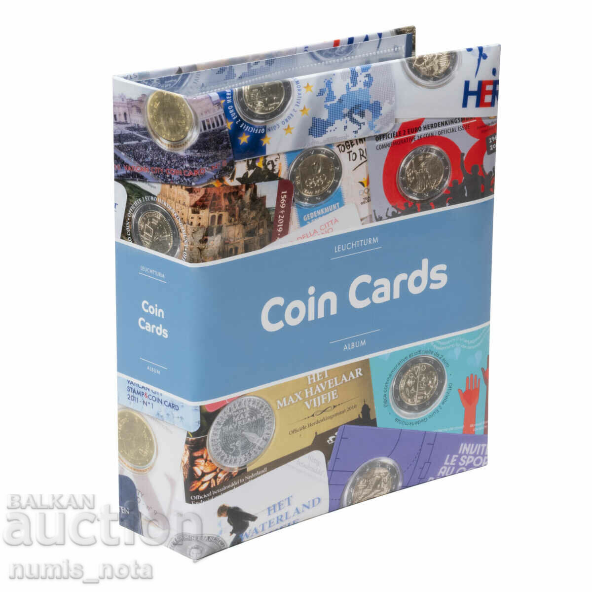 ALBUM FOR 80 COINS IN CARDS, BLISTERS