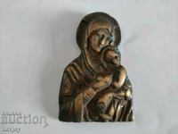 Bronze figure* Icon* Virgin and Child