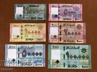 Пълен комплект Ливан от 1000 до 100 000 лири.