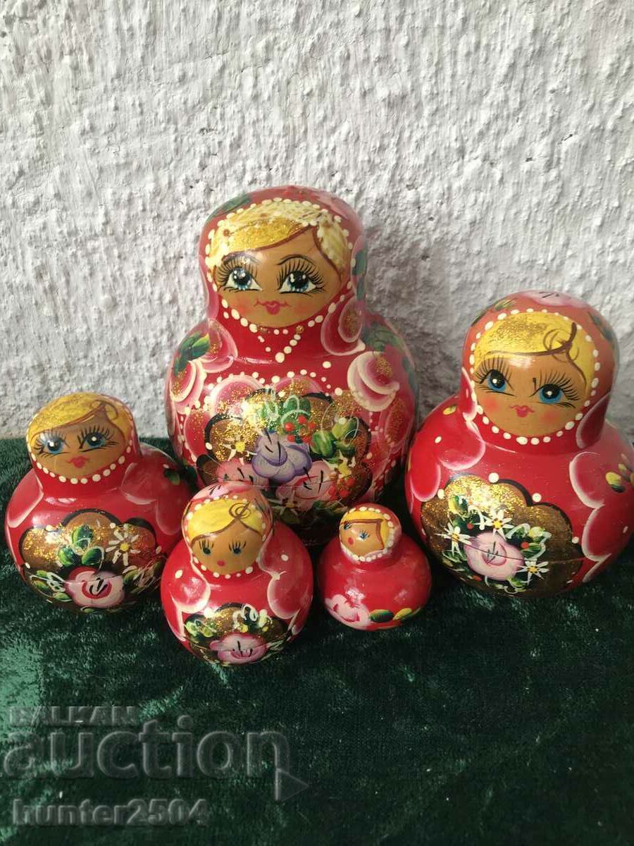 Аукцион Матрьошка-15 см,СССР,5 части