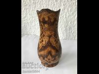 Vase-15 cm, pyrography