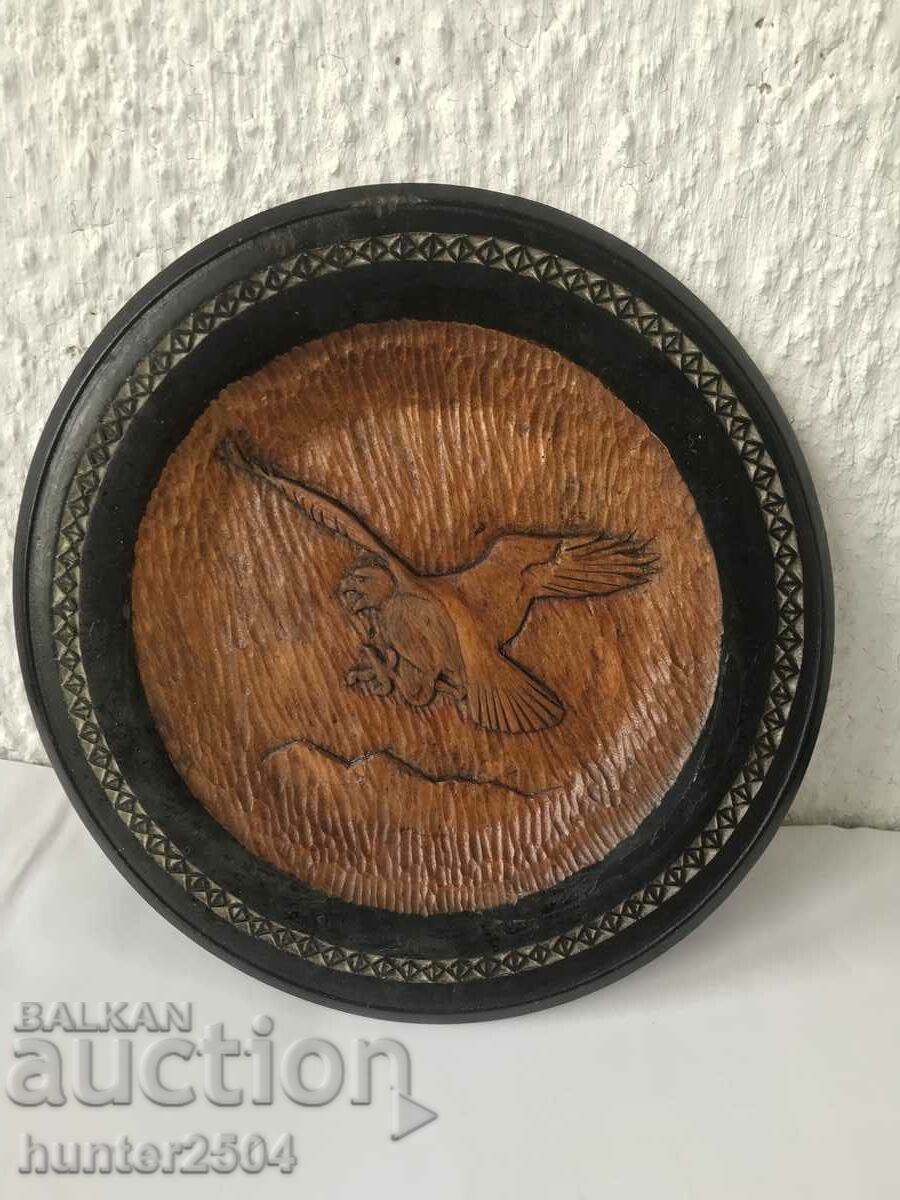 Plate - 18 cm, wood carving