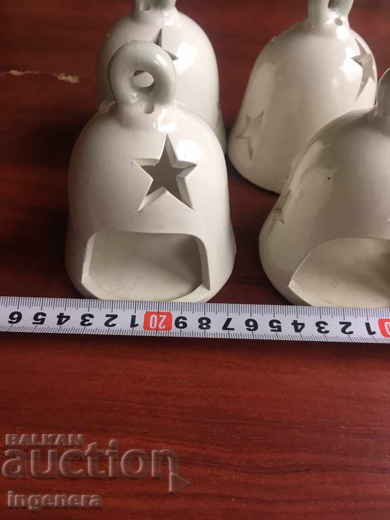 CHRISTMAS CANDLESTICK BELL CERAMIC PORCELAIN NEW with price 3.90 BGN | € 1.99 CHRISTMAS CANDLESTICK BELL CERAMIC PORCELAIN NEW with price 3.90 BGN | € 1.99