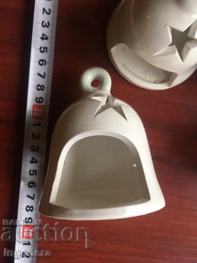 Auction CHRISTMAS CANDLESTICK BELL CERAMIC PORCELAIN NEW Auction CHRISTMAS CANDLESTICK BELL CERAMIC PORCELAIN NEW