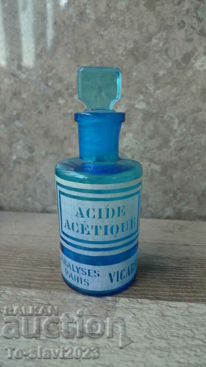 Sticla de farmacie franceză veche