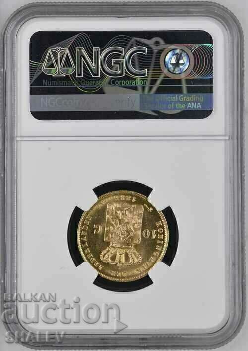 Παράδοση 10 Gulden 1885 Ολλανδία - MS65 NGC (Χρυσός) Παράδοση 10 Gulden 1885 Ολλανδία - MS65 NGC (Χρυσός)