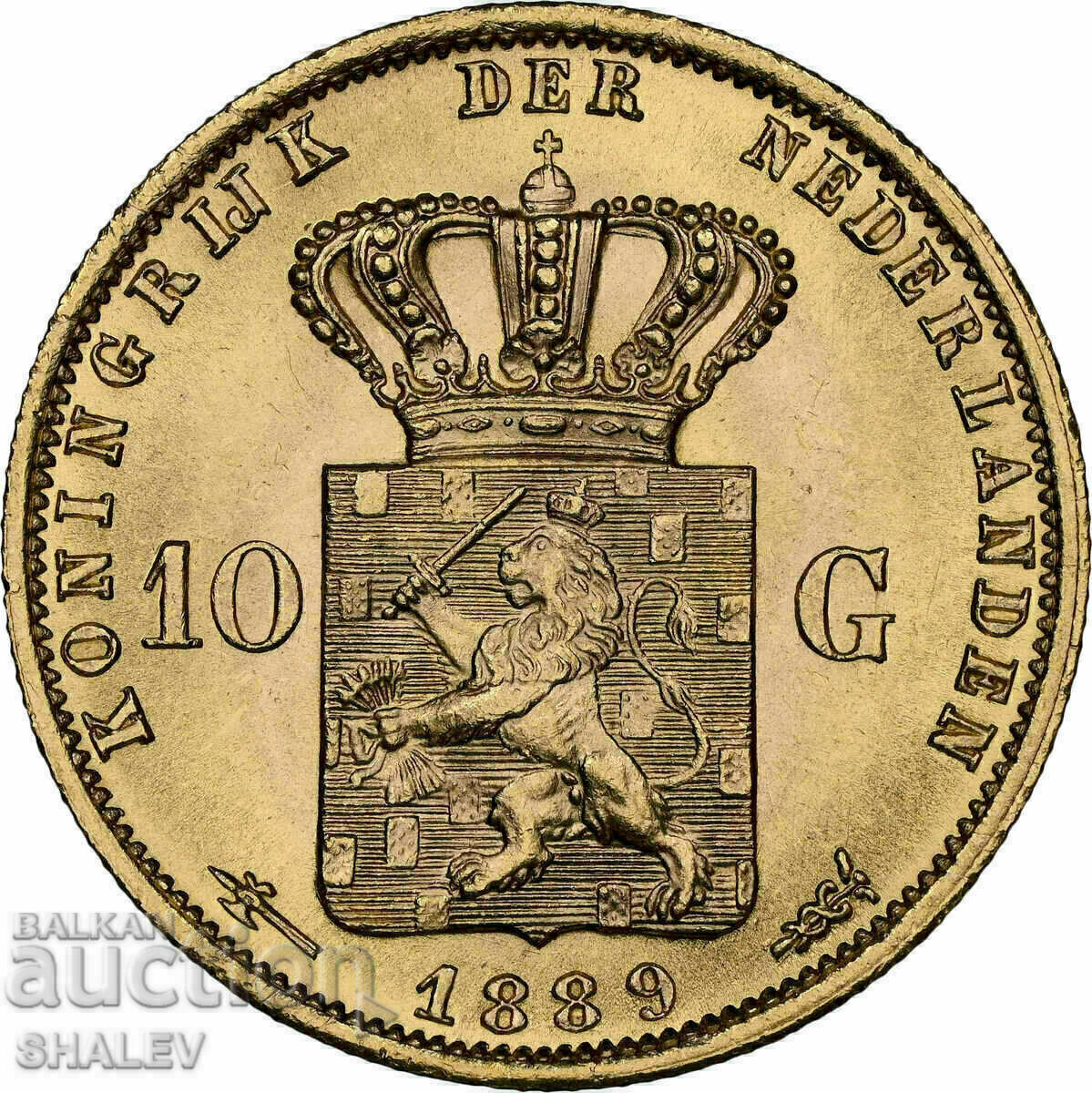 10 Gulden 1889 Ολλανδία - MS65 NGC (χρυσός) - 6 10 Gulden 1889 Ολλανδία - MS65 NGC (χρυσός) - 6