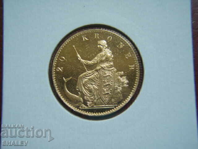 Παράδοση 20 Κρόνες 1876 Δανία (20 kroni Daniya) - AU/Unc (zlato)