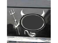 Devil sticker for a car, devil sticker emblem