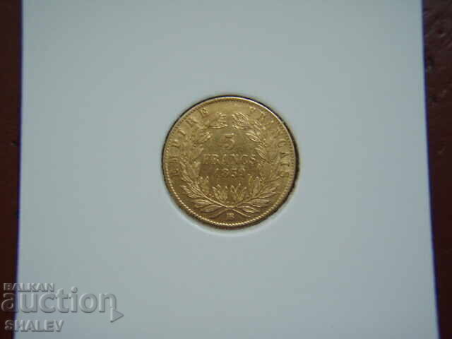 Licitație 5 franci 1859 BB Franța (5 franci Franța) - XF/AU (aur)