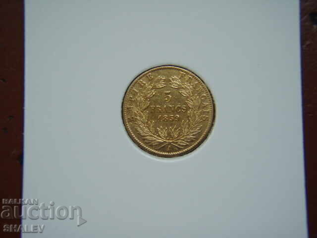 Livrarea 5 franci 1859 A Franța (5 franci Franța) - XF/AU (aur)