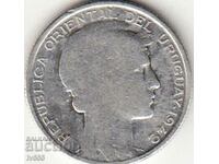 FOR SALE AN OLD SILVER COIN - URUGUAY 1942