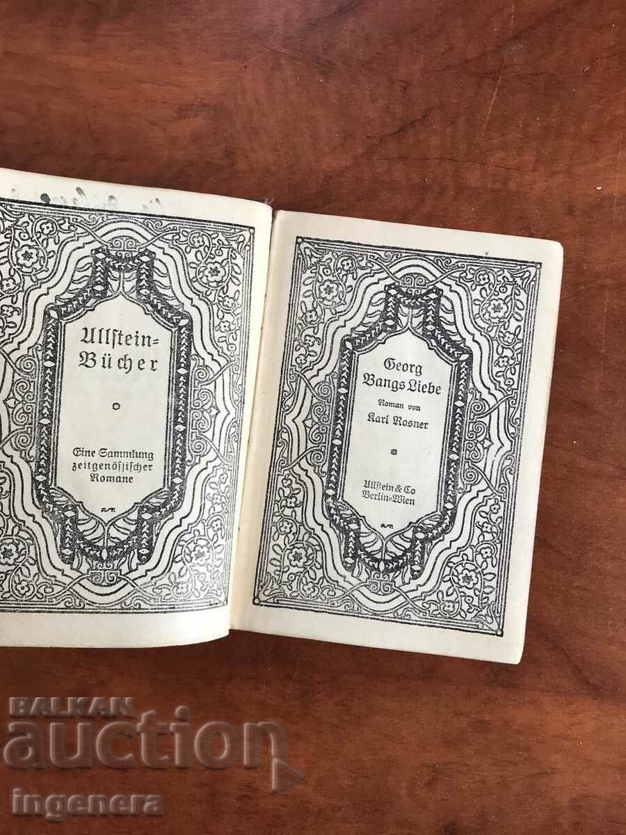 Auction BOOK-KARL ROSENER-THE LOVE OF GEORG BANG-1922-GERMAN Auction BOOK-KARL ROSENER-THE LOVE OF GEORG BANG-1922-GERMAN