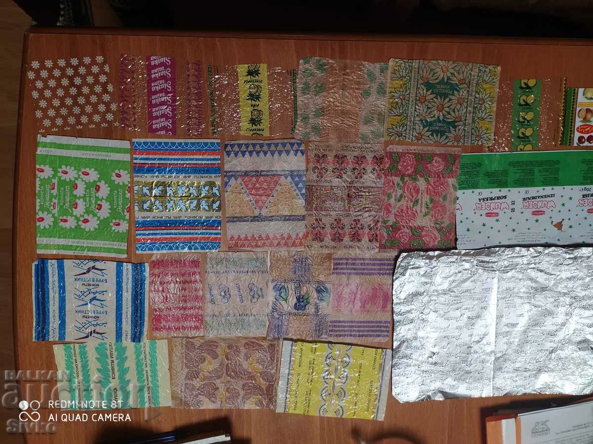 Collection of candy wrappers